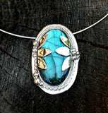 Argentium Silver Labradorite Pendant