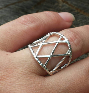 Open Weave Silver Ring