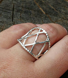 Open Weave Silver Ring