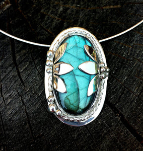 Argentium Silver Labradorite Pendant