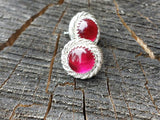 Argentium Silver Ruby Earrings