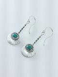 Turquoise and Silver Dangle Earrings