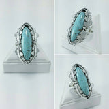 Argentium Silver #8 Turquoise Ring