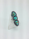 #8 Turquoise and Silver Boho Ring