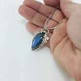 Labradorite Teardrop and Silver Pendant