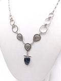 Blue Sapphire and Silver Necklace