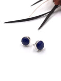 Lapis Lazuli and Silver Stud Earrings