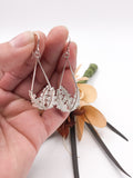 Silver Oak Leaves Dangle Earrings