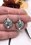 Australian Opal Crocheted Wire Earrings