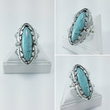 Argentium Silver #8 Turquoise Ring