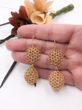 Crocheted Wire Gold Filled Teardrop Earrings