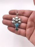 Kingman Turquoise and Silver Mandala Pendant