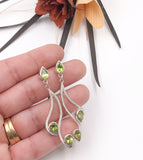 Peridot and Silver Dangle Earrings