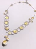 Keum Boo Gold and Silver Petal Necklace