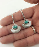 Turquoise and Silver Dangle Earrings
