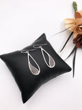 Silver Teardrop and Mesh Dangle Earrings