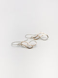 14 KT Gold Filled and Silver Textured Earrings