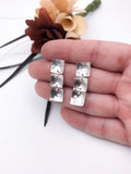 Textured Silver Dangle Earrings