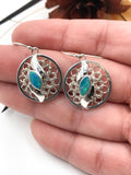 Australian Opal Crocheted Wire Earrings