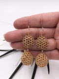 Crocheted Wire Gold Filled Teardrop Earrings