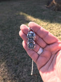 New Lander Turquoise and Silver Pendant