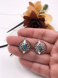 Australian Opal Crocheted Wire Earrings