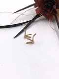 14 KT Gold Small Grass Earrings