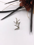 Argentium Silver Small Grass Earrings