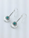 Turquoise and Silver Dangle Earrings