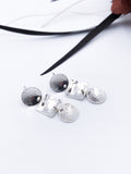 Textured Silver Dangle Earrings