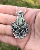 Chinese Hubei Turquoise Silver Pendant