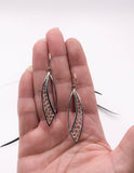 Marquis Shape Crocheted Wire Earrings