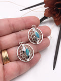 Australian Opal Crocheted Wire Earrings