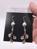 Long Dangle Petals Silver Earrings