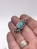 Whitewater Turquoise and Silver Mandala Pendant