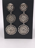 Argentium Silver Crocheted Wire Dangle Earrings