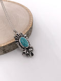 Whitewater Turquoise and Silver Mandala Pendant