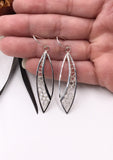 Marquis Shape Crocheted Wire Earrings