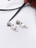 Textured Silver Dangle Earrings