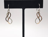 14 KT Gold Filled and Silver Textured Earrings