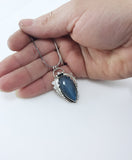 Labradorite Teardrop and Silver Pendant