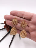 Crocheted Wire Gold Filled Teardrop Earrings