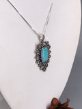 Whitewater Turquoise and Silver Mandala Pendant