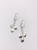 Long Dangle Petals Silver Earrings