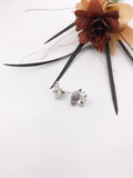 Flower Petals Silver Earrings