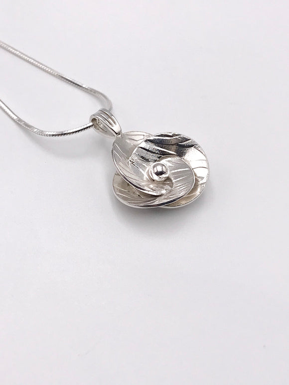 Interlocking Discs Silver Pendant