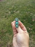 #8 Turquoise and Silver Boho Ring