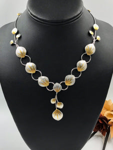 Keum Boo Gold and Silver Petal Necklace