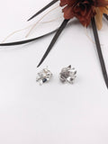 Flower Petals Silver Earrings