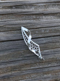 Crocheted Wire and Swirl Silver Pendant